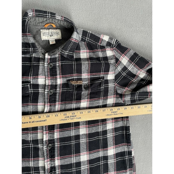 Field & Stream Plaid Long Sleeve Button Up Flannel Shirt Men's Medium - Picture 6 of 7